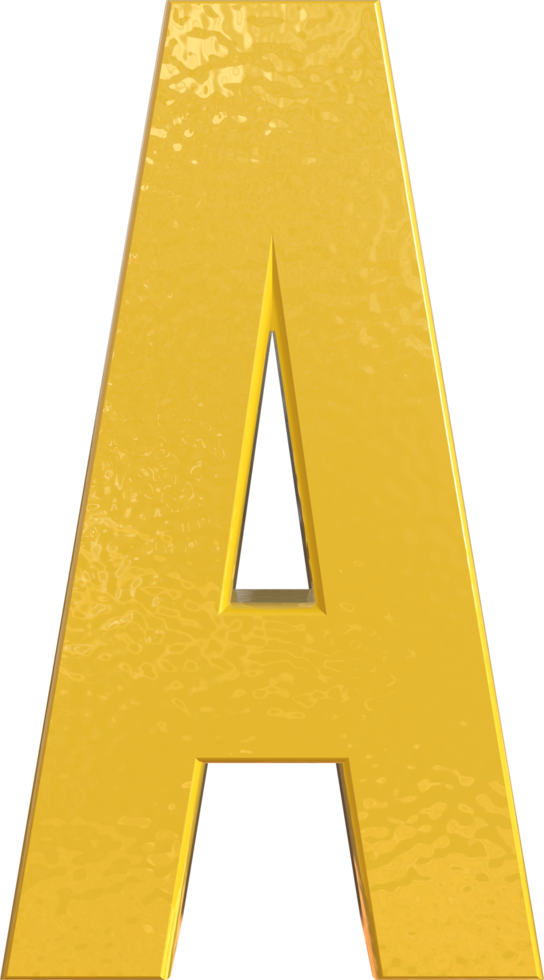 Alphabet Letter A 3D Render Character. png