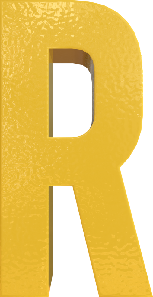 Alphabet Letter R 3D Render Character. png