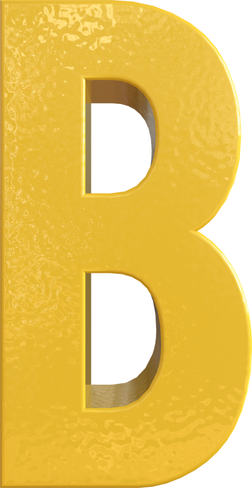 Alphabet Letter B 3D Render Character png