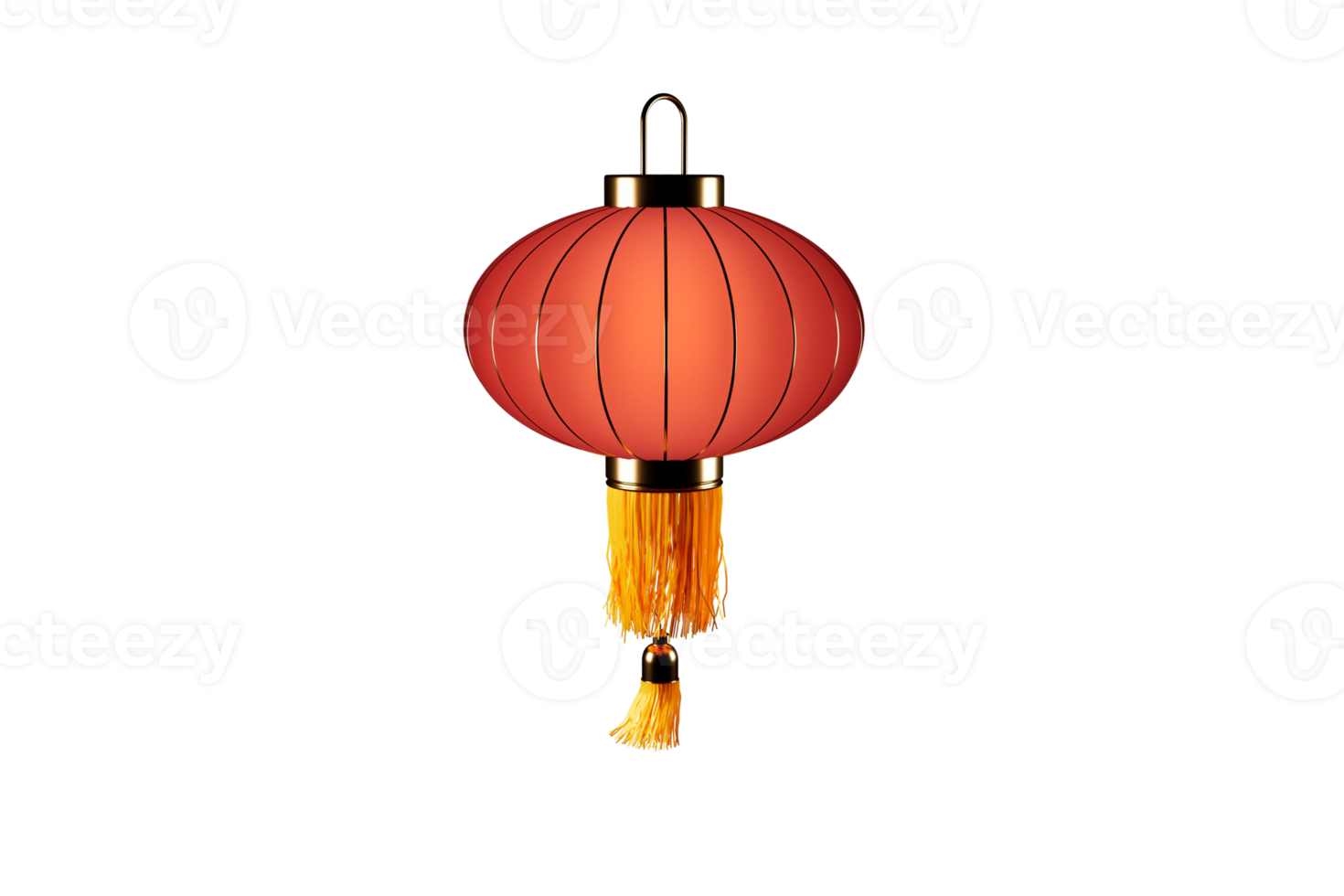 Chinese new year red lantern render 3d. png