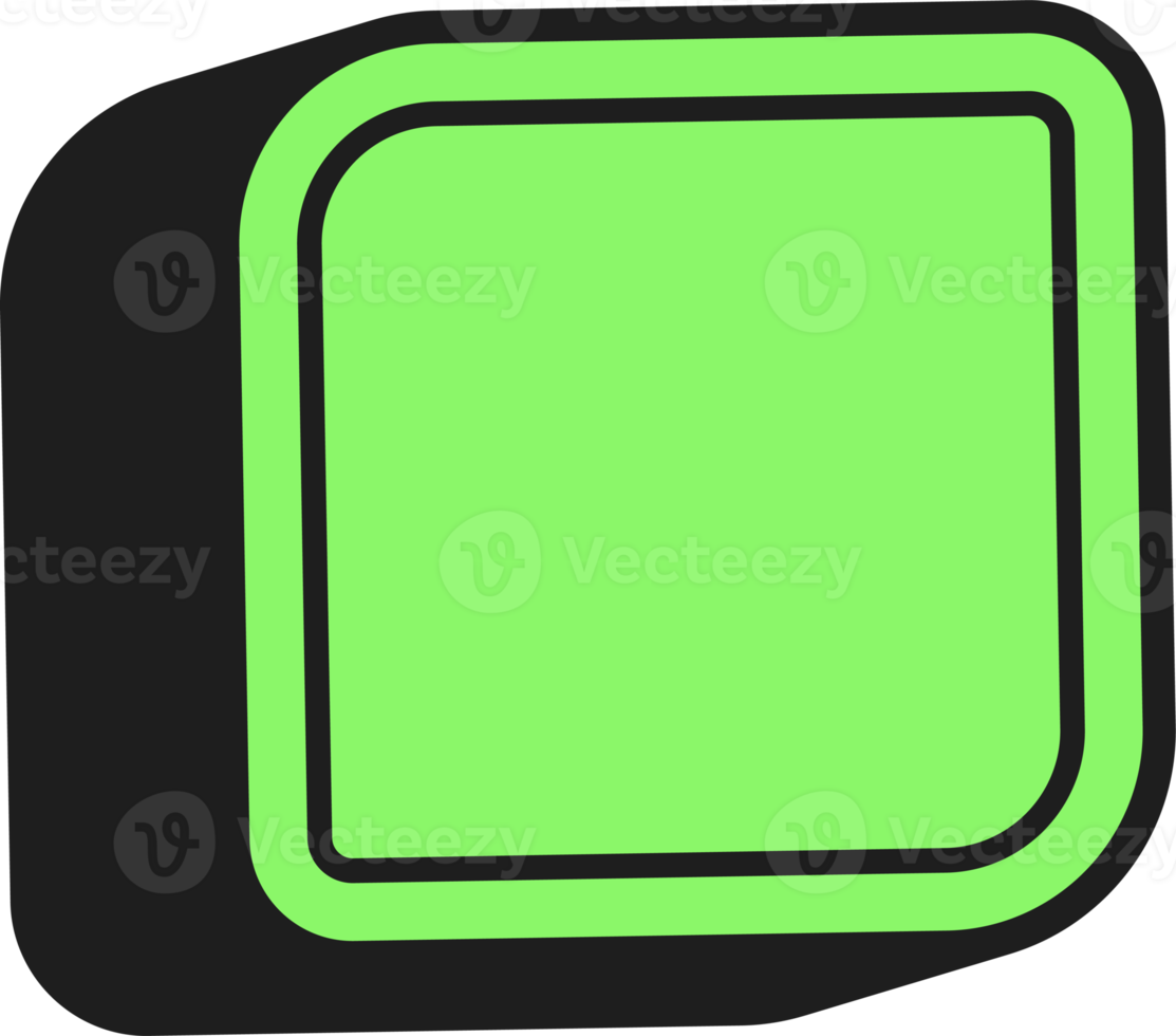 Retro 90s Frame and Asbtract Shape png
