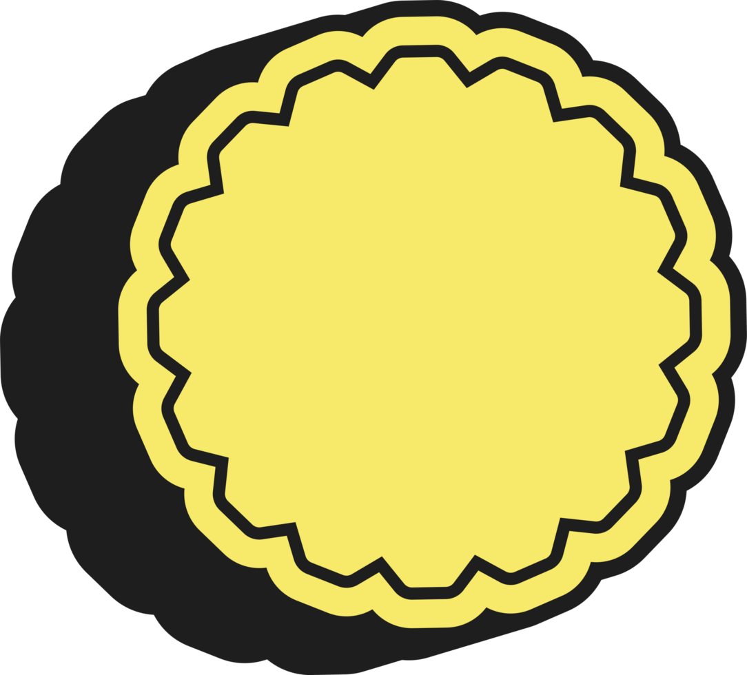Retro 90s Frame and Asbtract Shape png