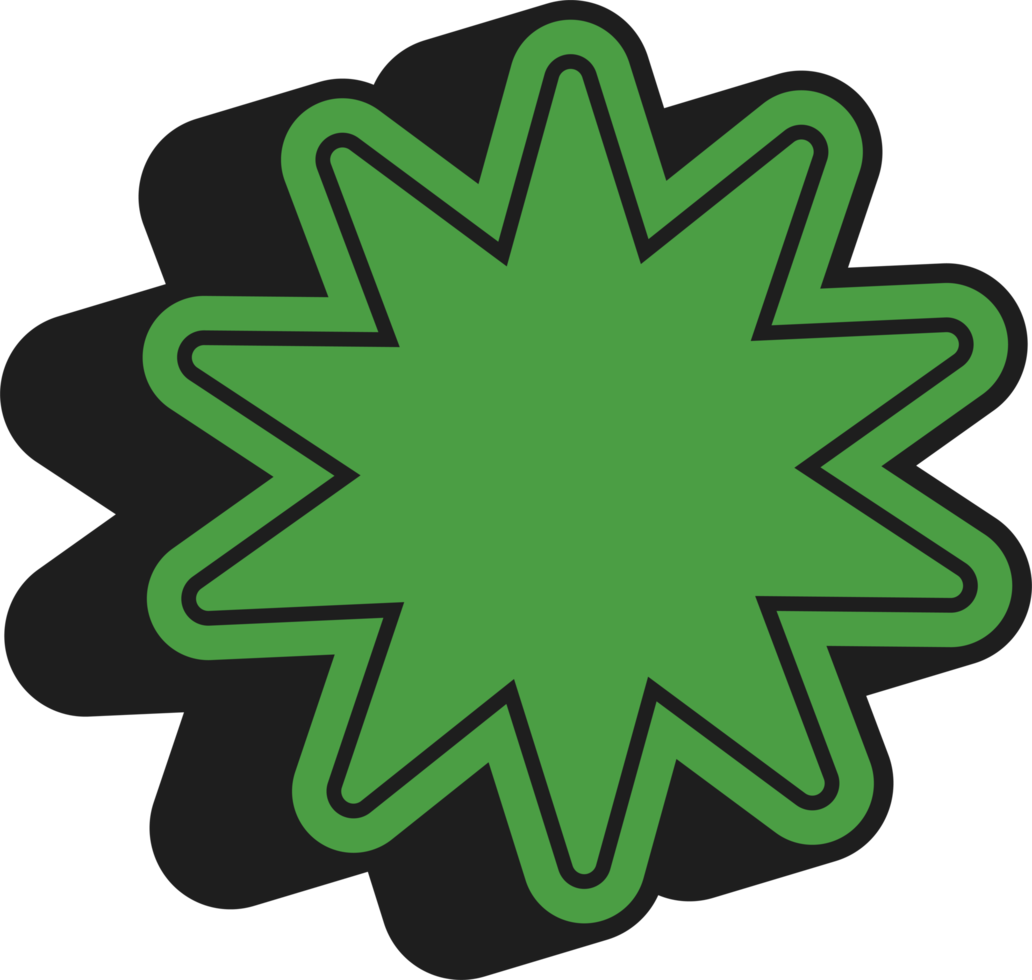 Retro 90s Frame and Asbtract Shape png
