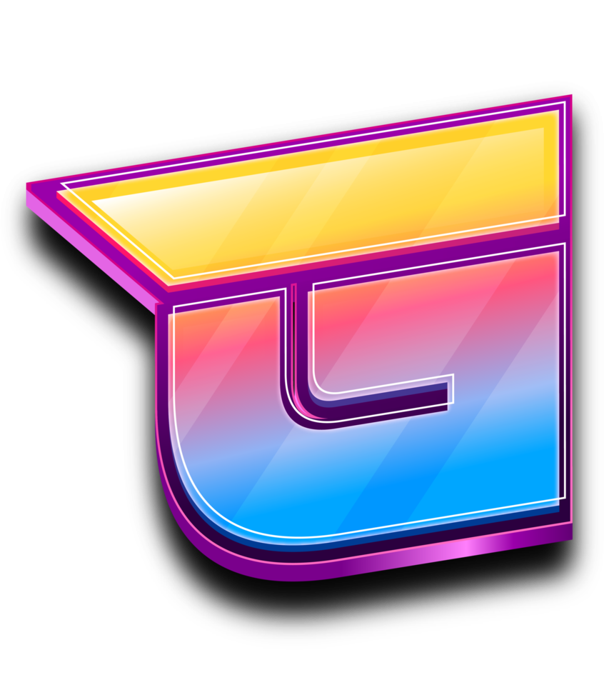 Colorfull  Modern Letter in 3D Style Text Effect png