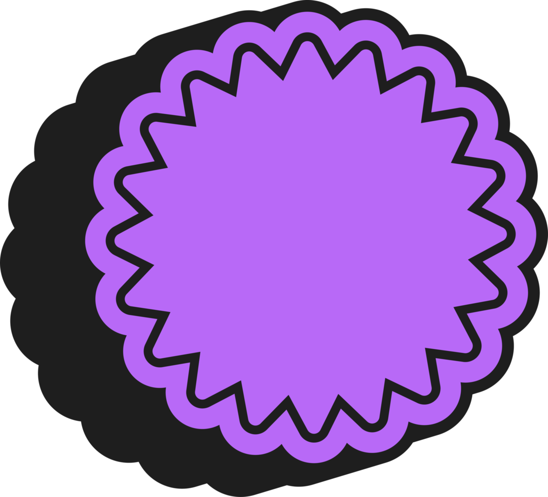 Retro 90s Frame and Asbtract Shape png