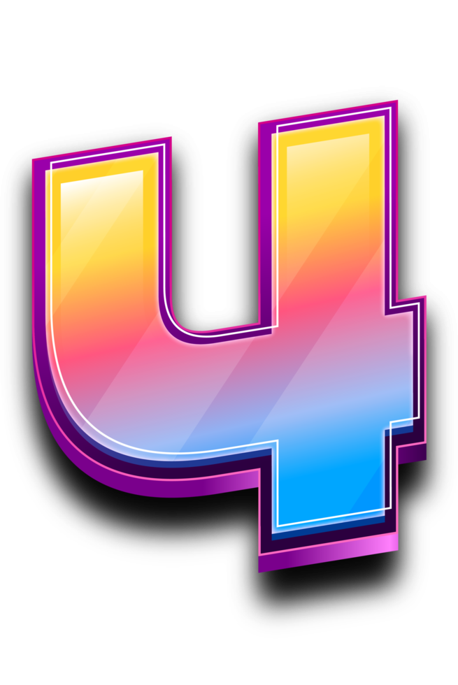 Colorfull Number 4 In 3D Style Text Effect 13643510 PNG colorfull-number-4-in-3d-style-text-effect-13643510-png