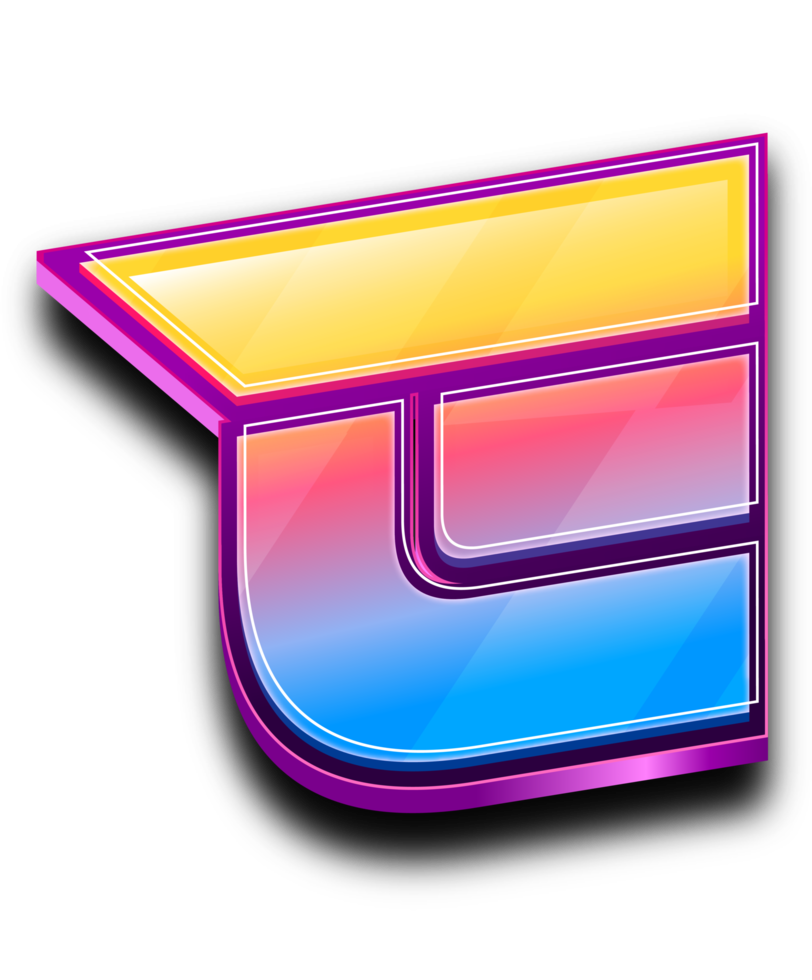 Colorfull  Modern Letter in 3D Style Text Effect png