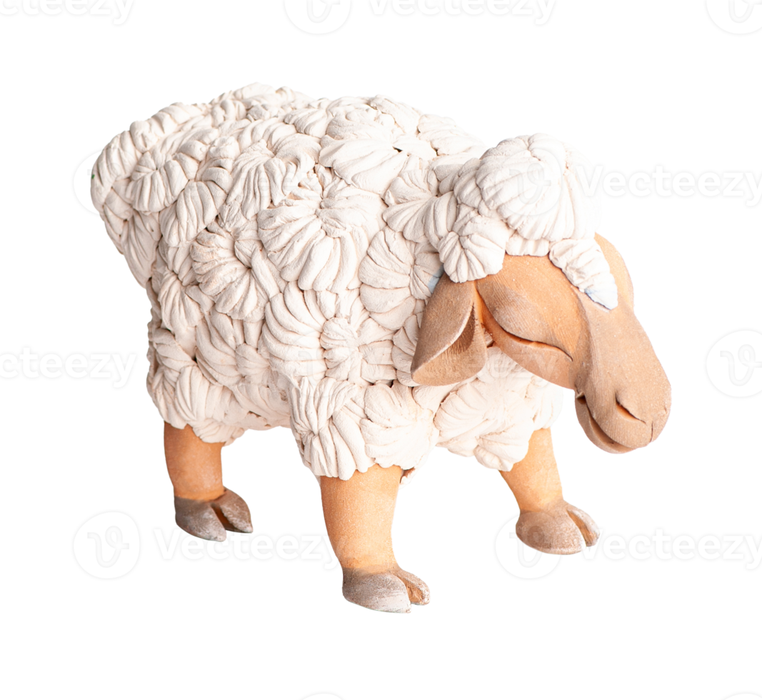 un agneau, souvenir oriental en argile png