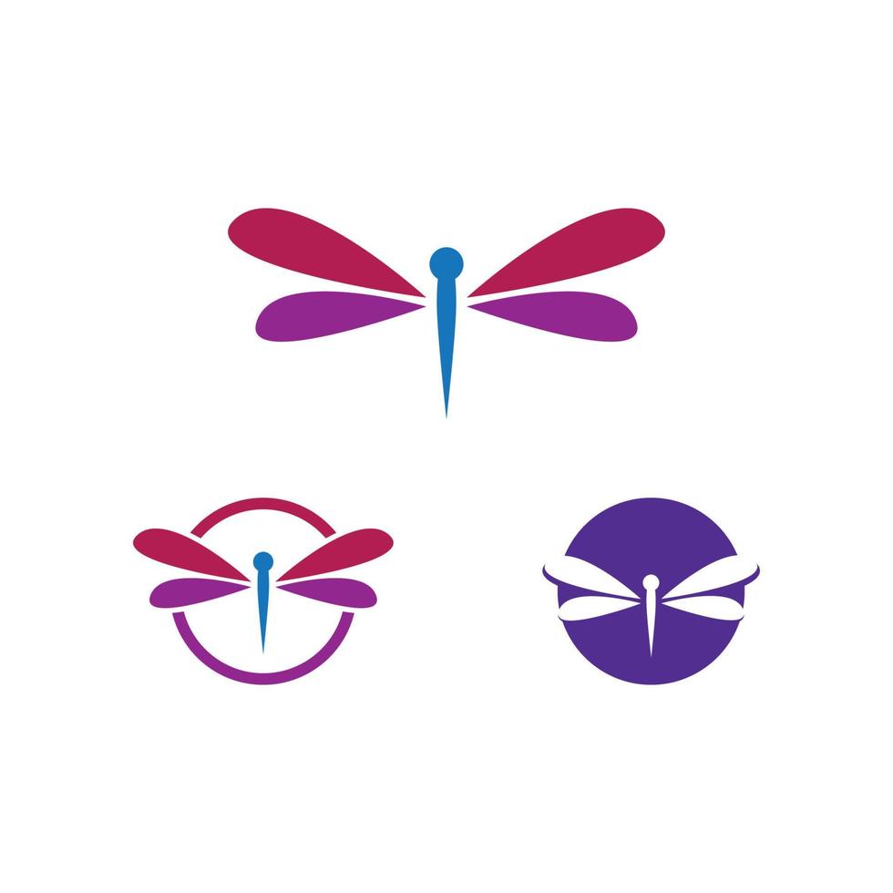 Dragonfly illustration logo vector