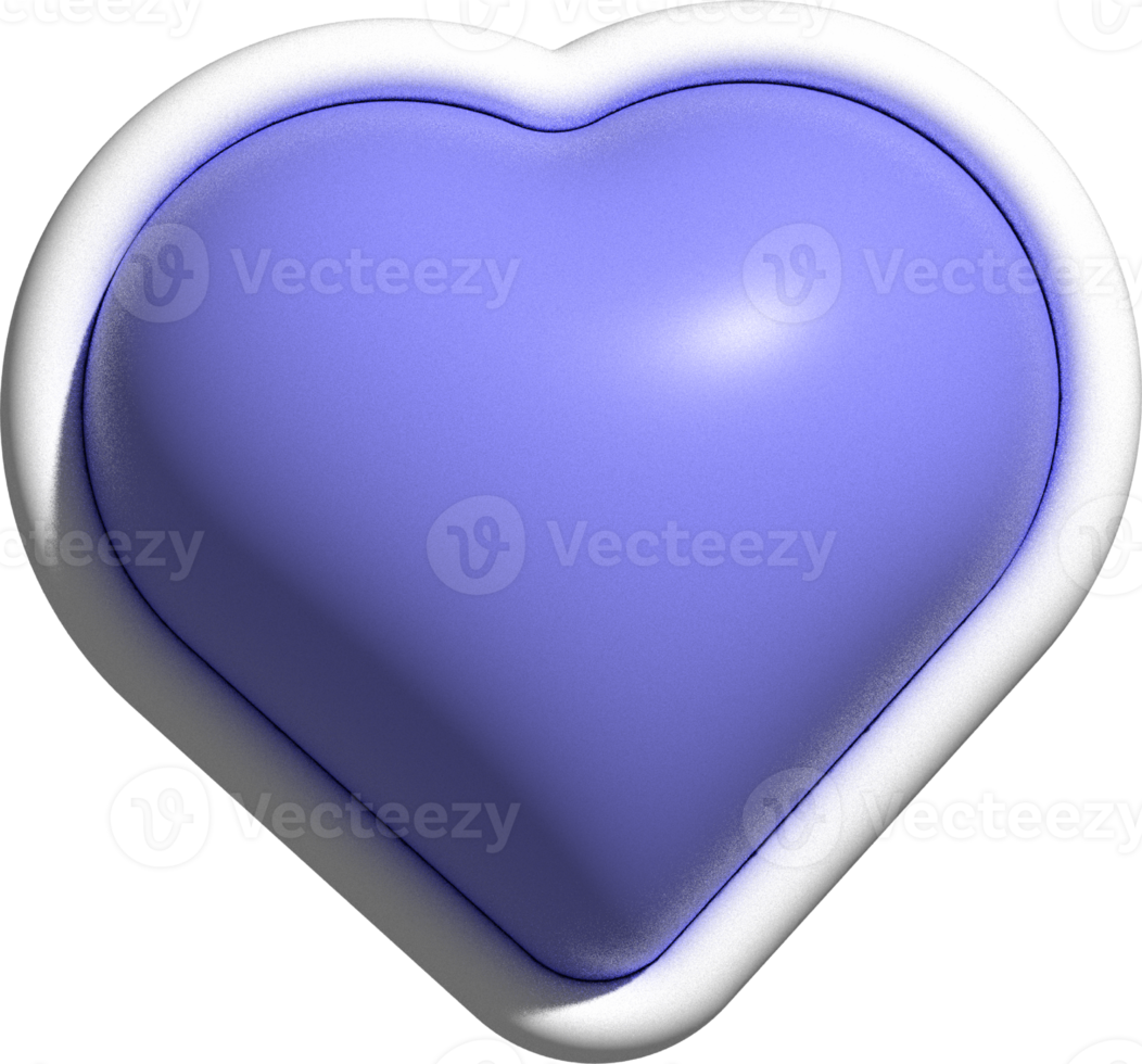 cute pastel 3D heart shape decoration png