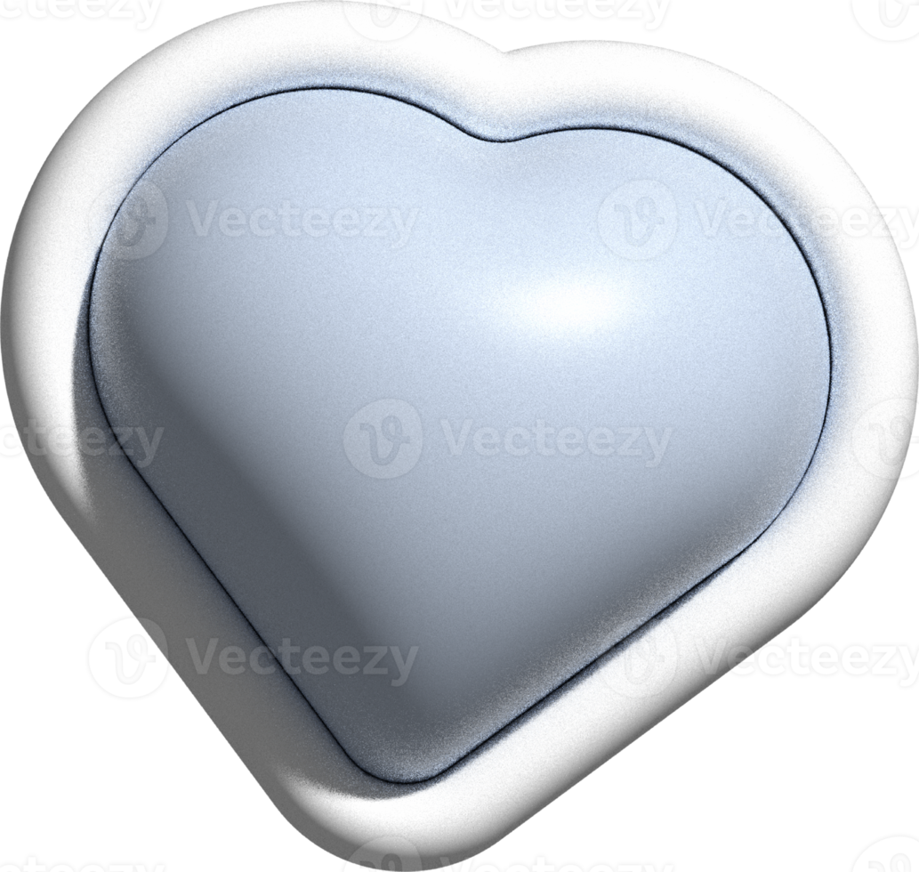 cute pastel 3D heart shape decoration png