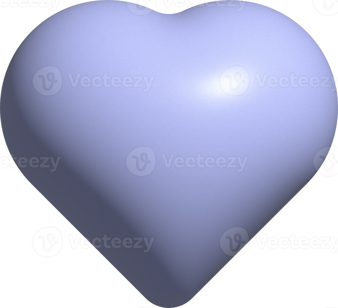 cute pastel 3D heart shape decoration png