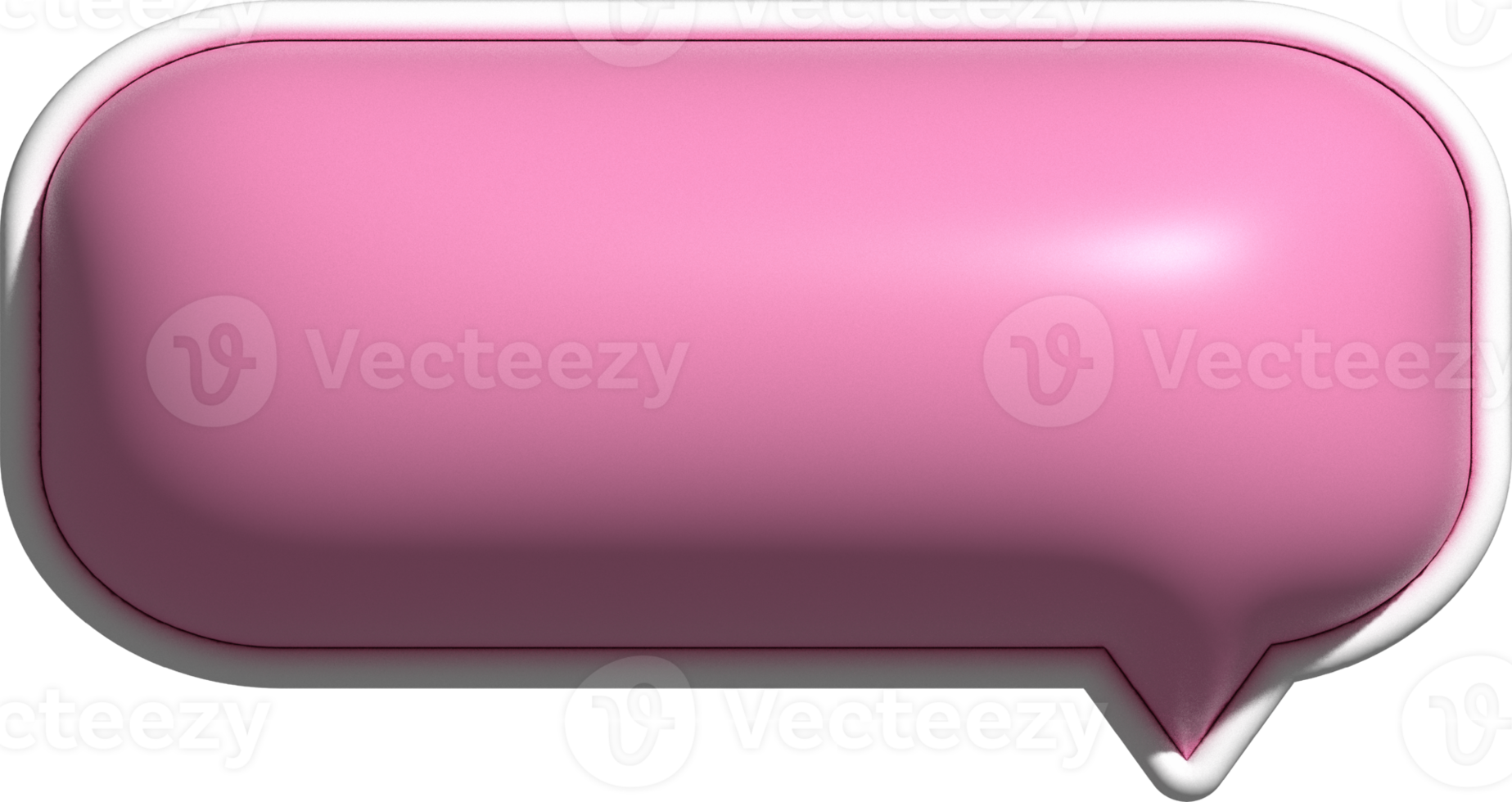 cute pastel 3D speech bubble, text box decoration png