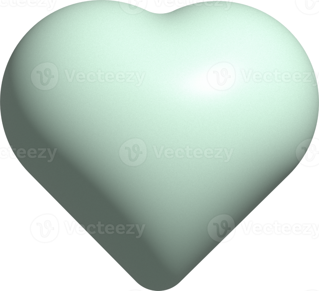 cute pastel 3D heart shape decoration png