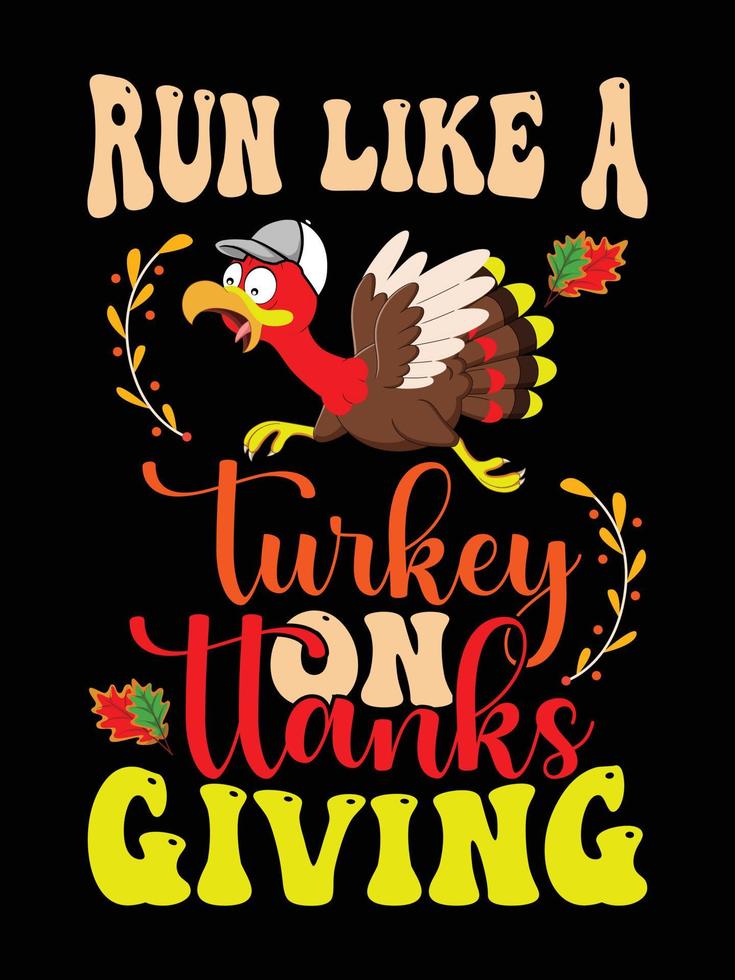 Thanksgiving typography t-shirt design or Happy thanksgiving vector poster design