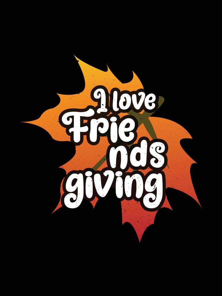 Thanksgiving typography t-shirt design or Happy thanksgiving vector poster design