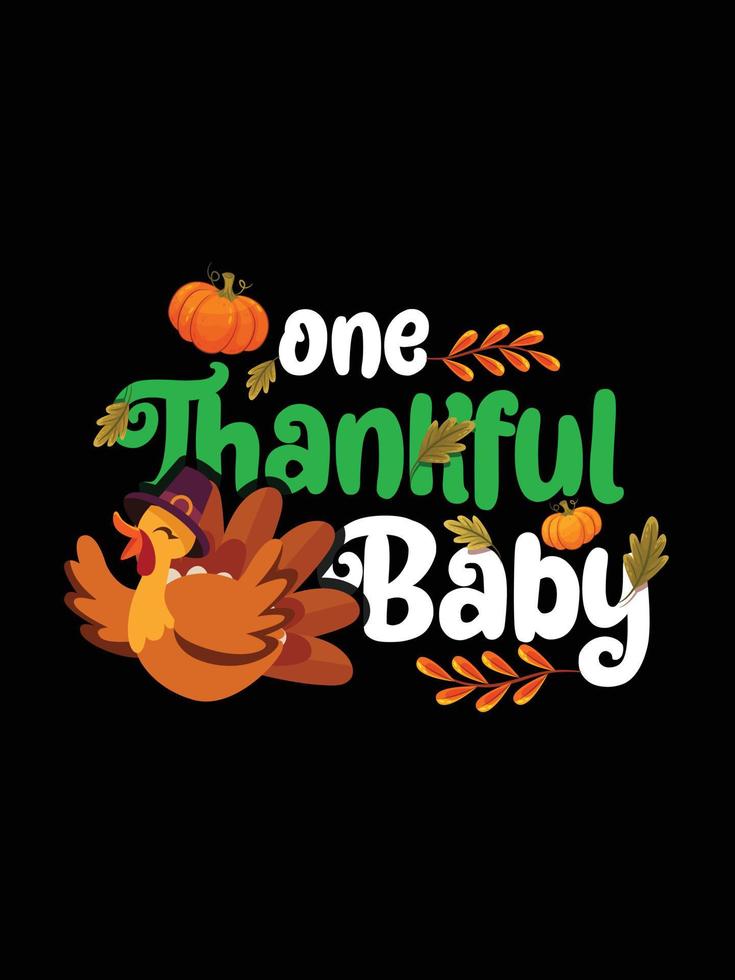 Thanksgiving typography t-shirt design or Happy thanksgiving vector poster design
