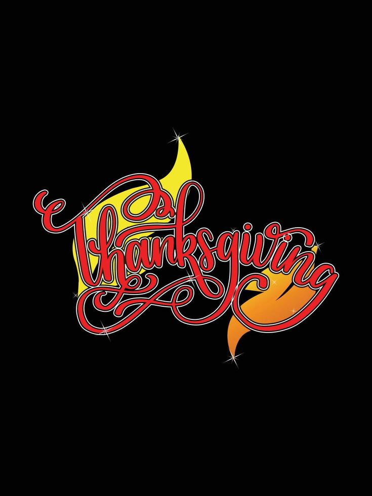 Thanksgiving typography t-shirt design or Happy thanksgiving vector poster design