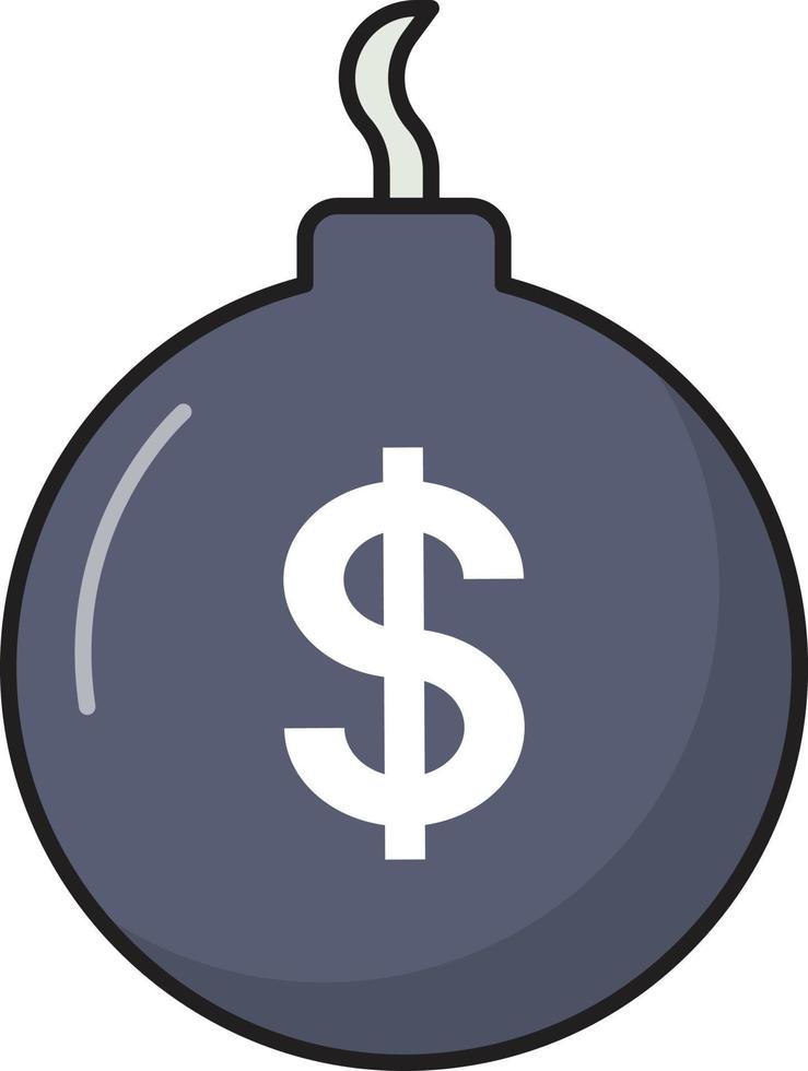 dollar bomb vector illustration on a background.Premium quality symbols.vector icons for concept and graphic design.