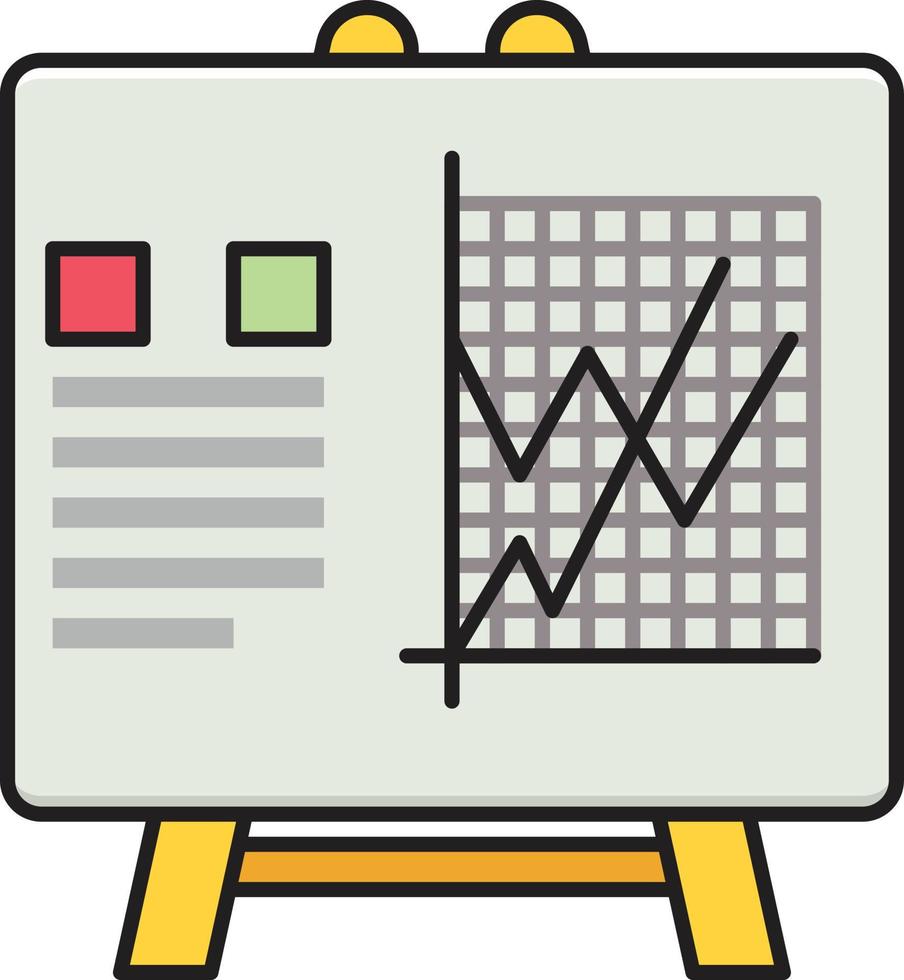 ilustración de vector de tablero gráfico en un fondo. símbolos de calidad premium. iconos vectoriales para concepto y diseño gráfico.