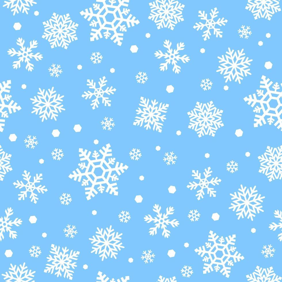 Seamless Snowflakes Pattern Background vector