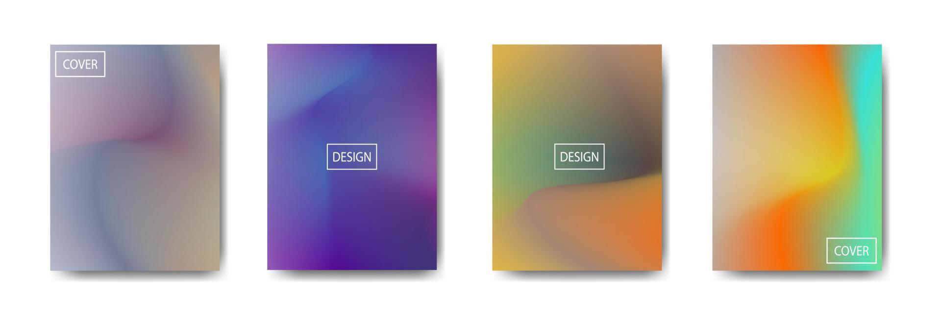 collection of colorful gradient background cover flyers are used for backgrounds, posters, banners. vector