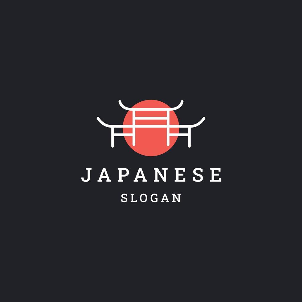 Japanese logo icon design template vector