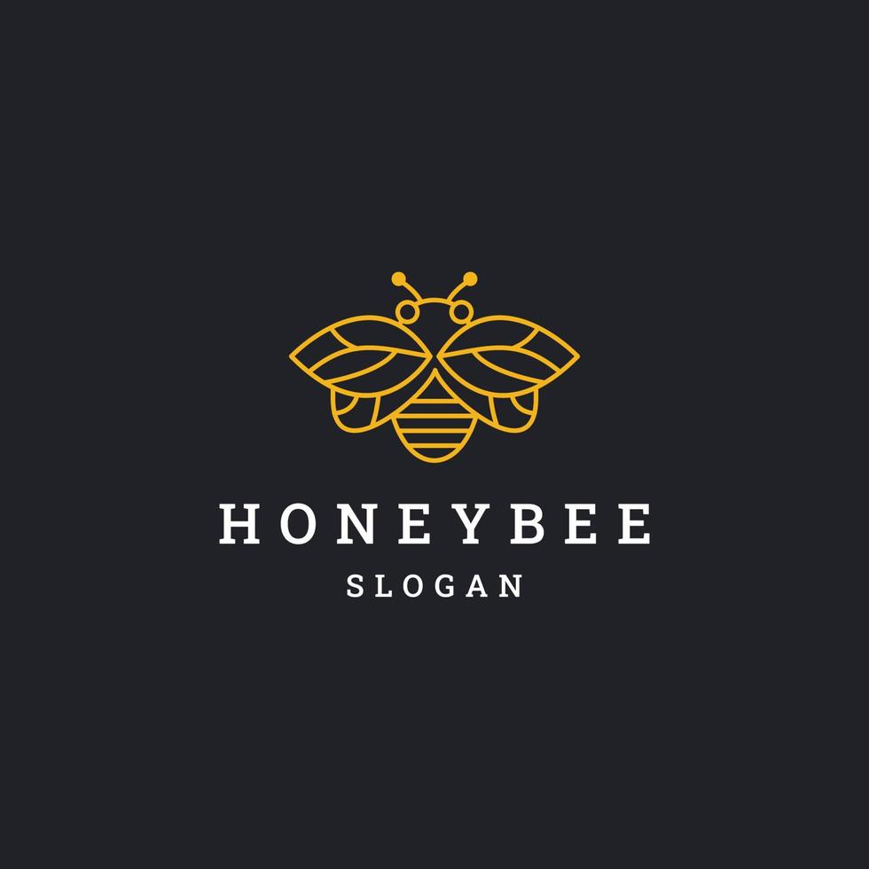 Honey bee logo template vector illustration design