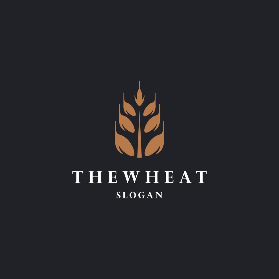 The wheat logo icon design template vector illustration