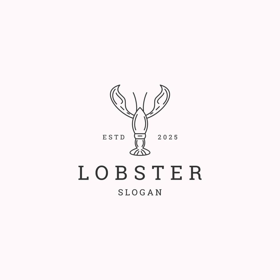 Lobster logo icon design template vector illustration