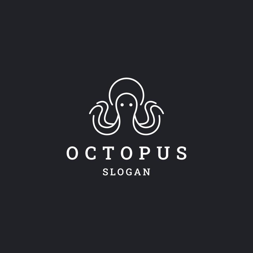 Octopus logo icon design template vector illustration