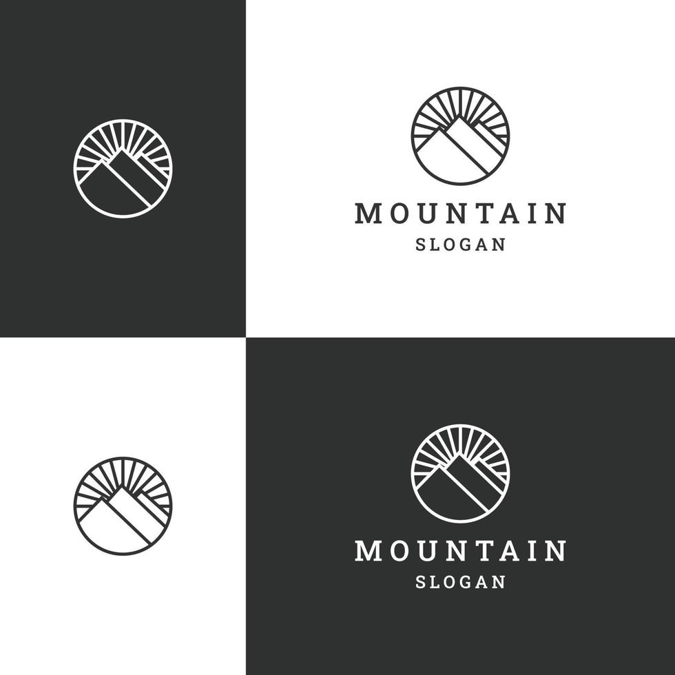 Mountain logo icon design template vector illustration