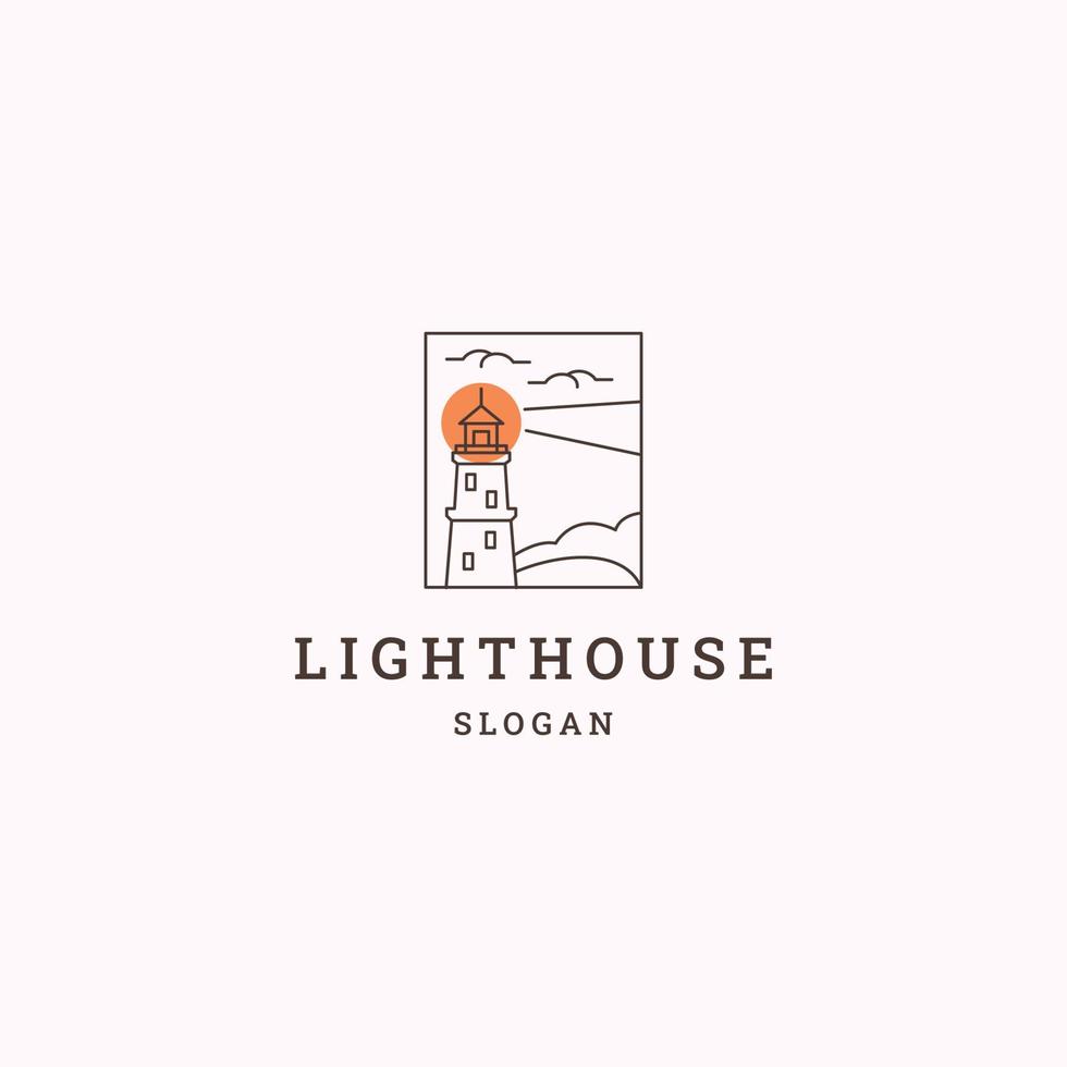 Light house logo icon design template vector illustration