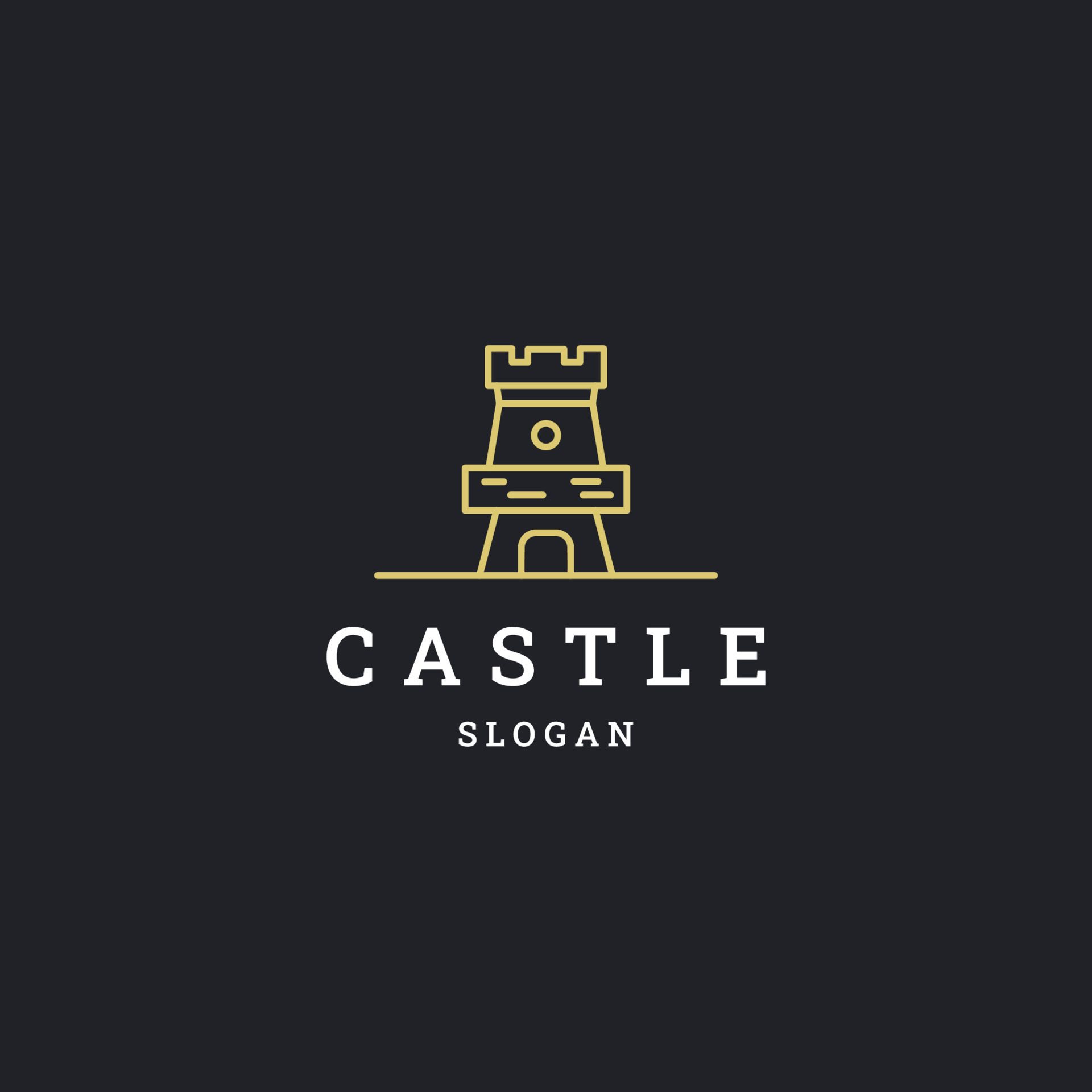 Castle logo icon flat design template 13645294 Vector Art at Vecteezy