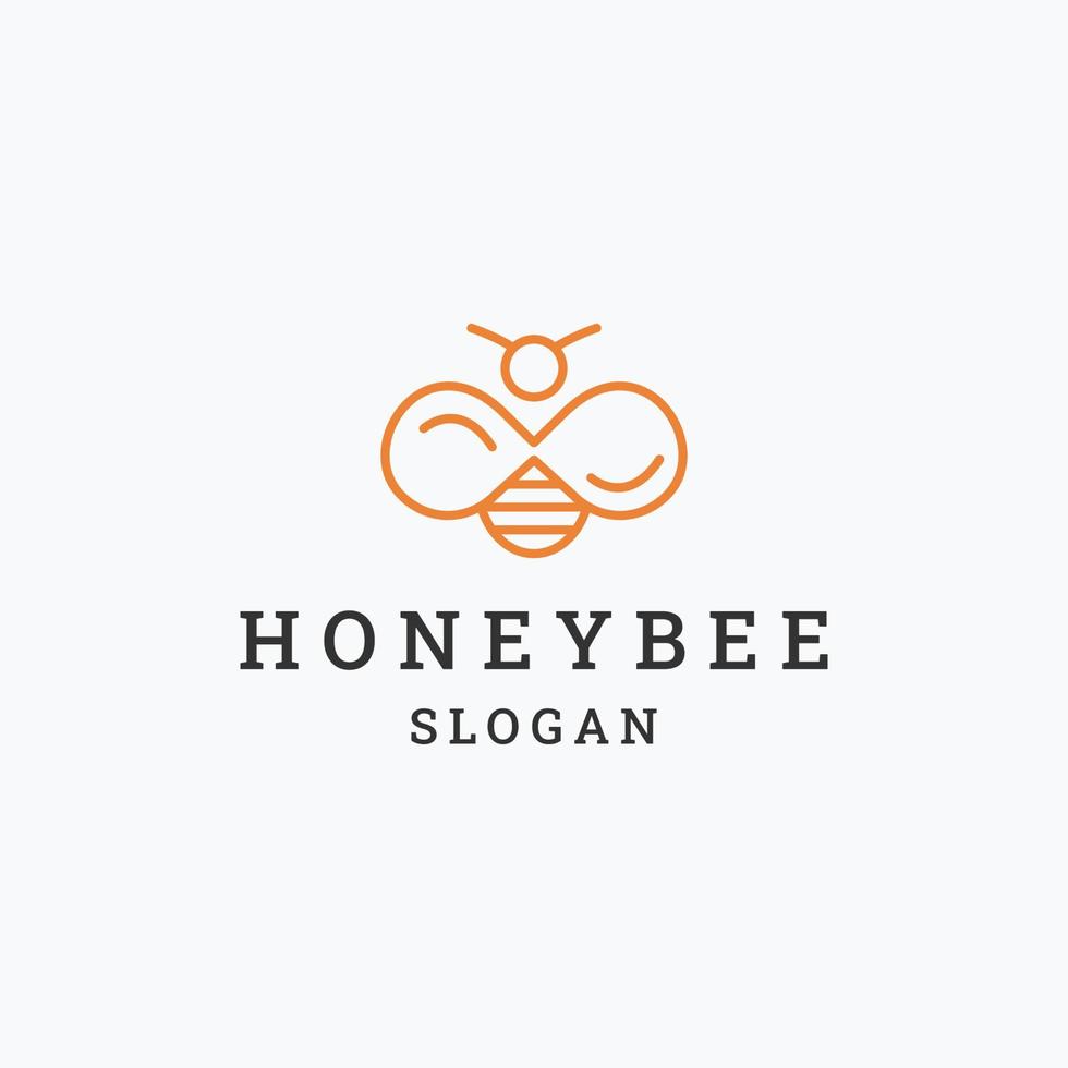 Honey bee logo icon design template vector