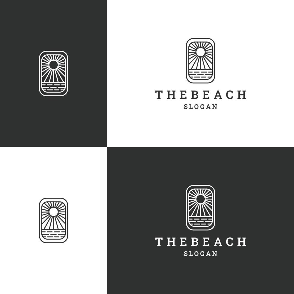 The beach logo icon design template vector illustration
