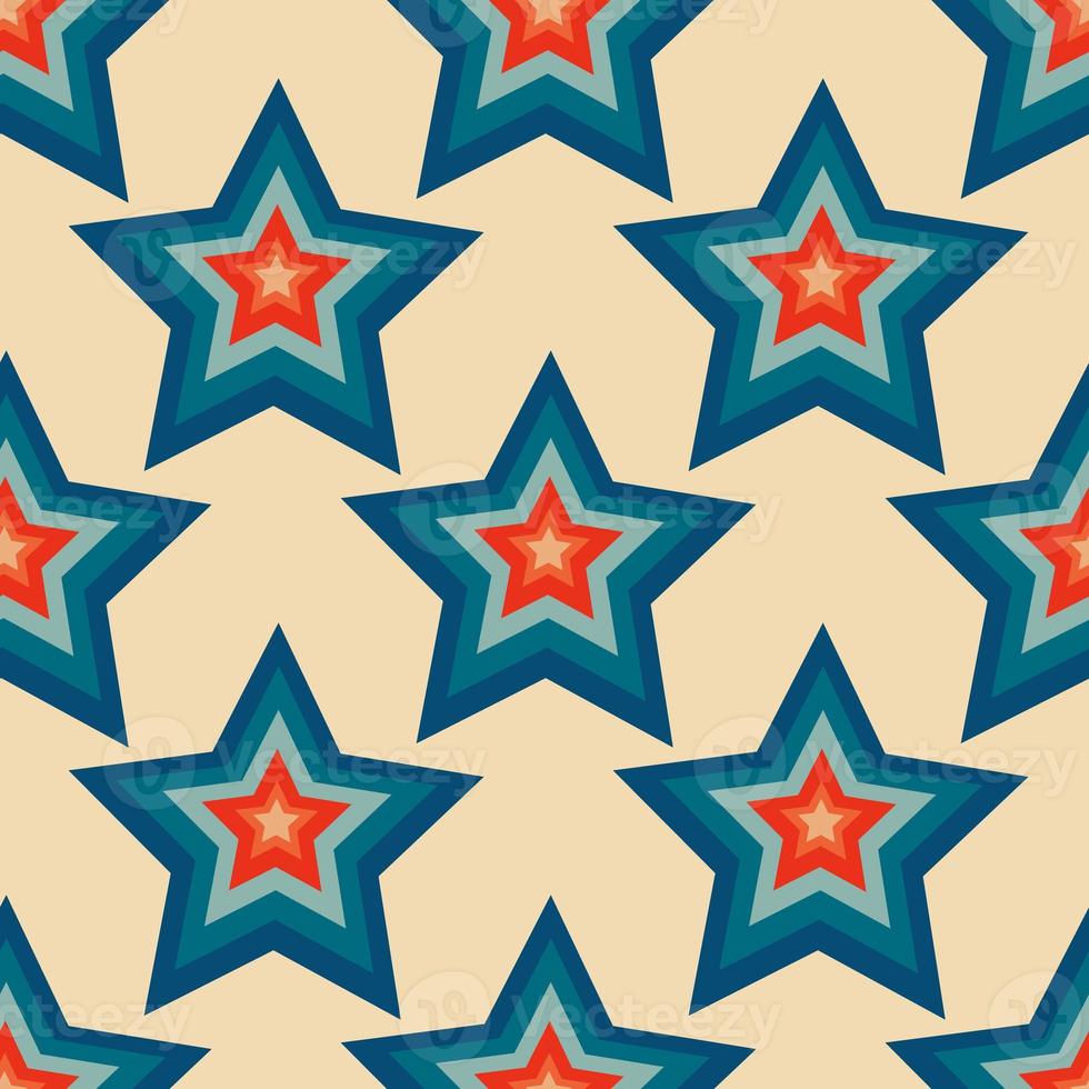 Christmas stars seamless pattern. Vintage retro pattern with stars photo