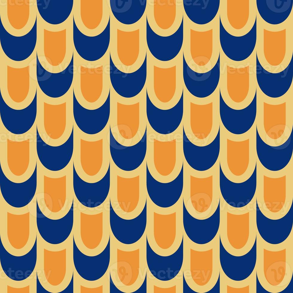 Retro seamless pattern in the style of the 70s and 60s photo