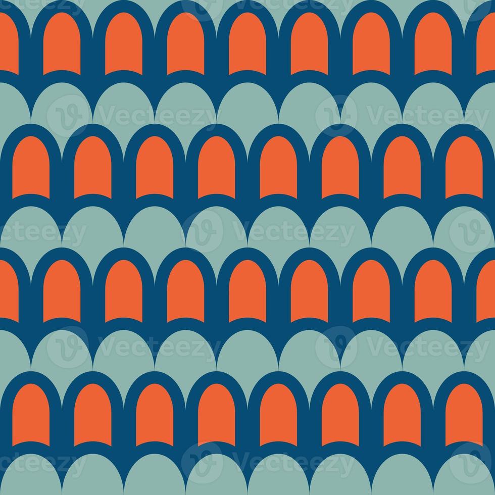 Retro seamless pattern in the style of the 70s and 60s photo