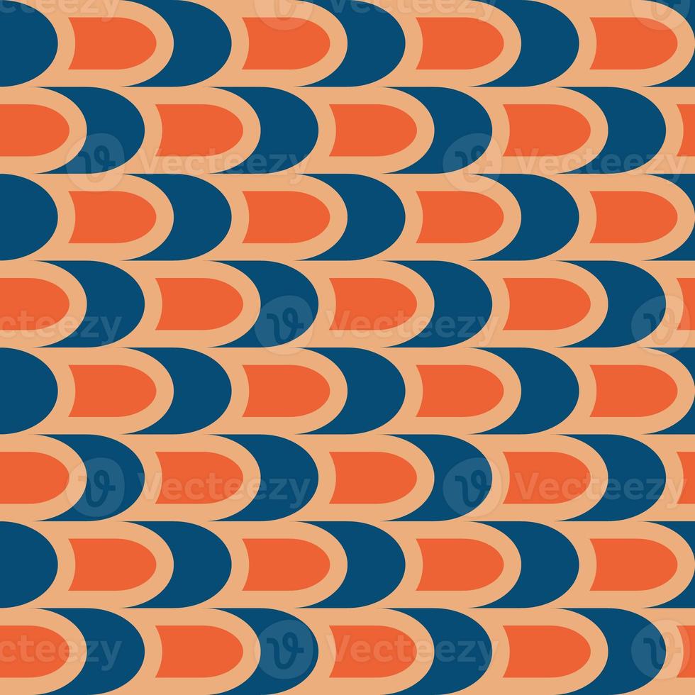 Retro seamless pattern in the style of the 70s and 60s photo