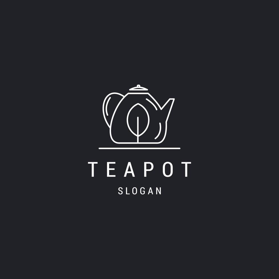 Teapot logo icon design template vector illustration