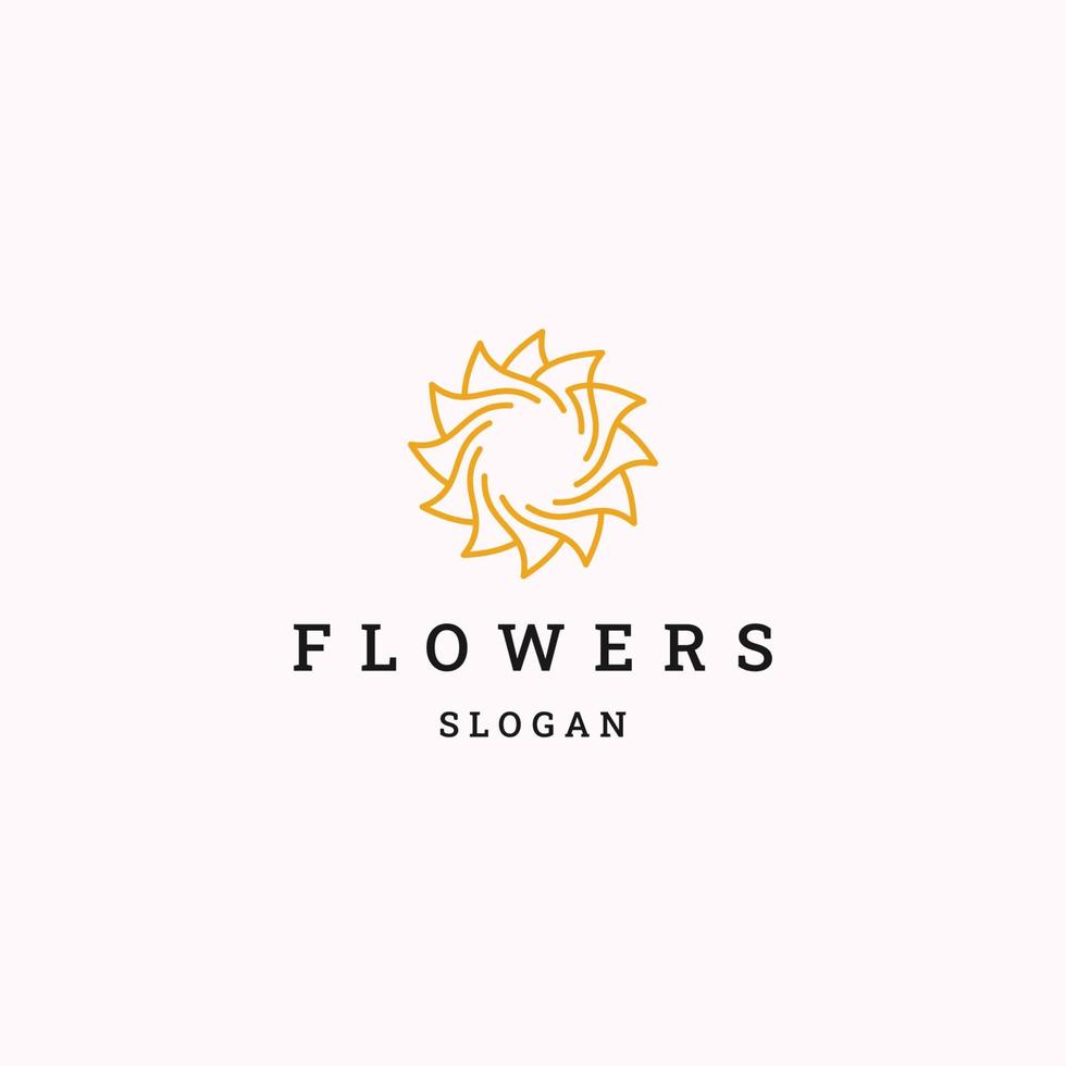 plantilla de diseño de icono de logotipo de flor vector