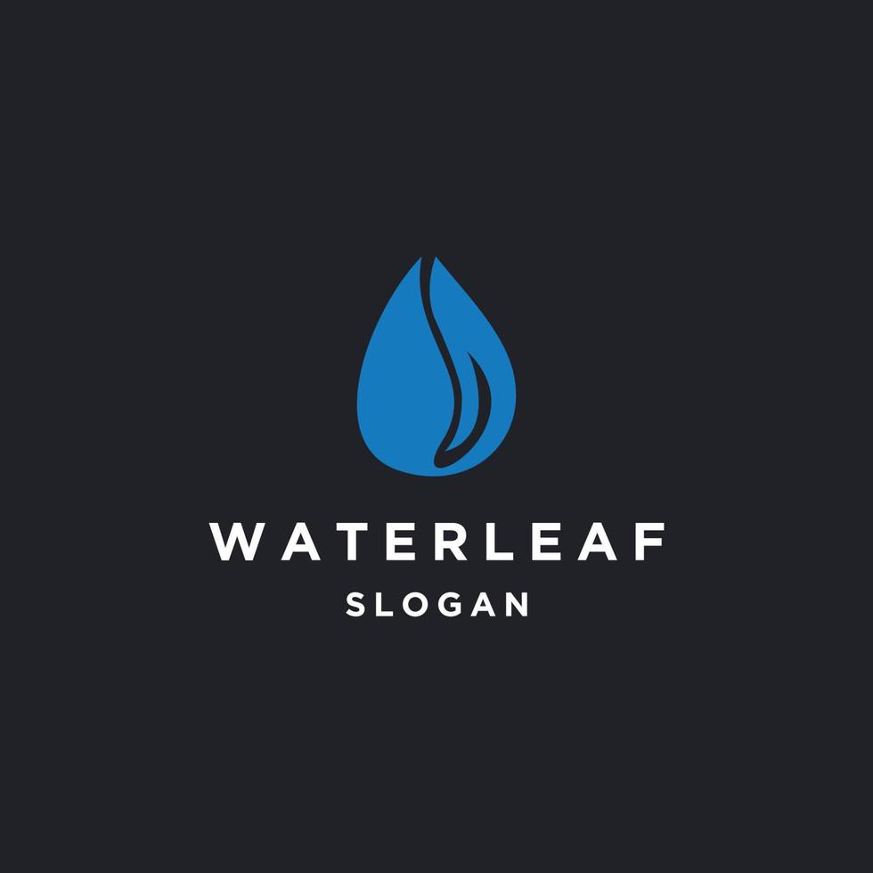 Water leaf logo icon design template vector illustration