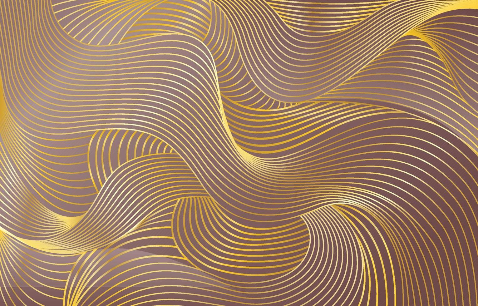Luxury Gold Line and Waves vector