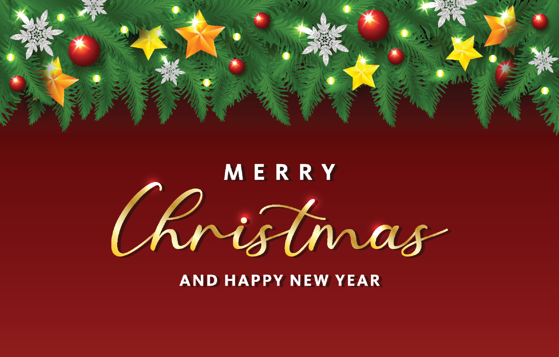 Horizontal Wreath with Christmas Ornaments 13645808 Vector Art at Vecteezy