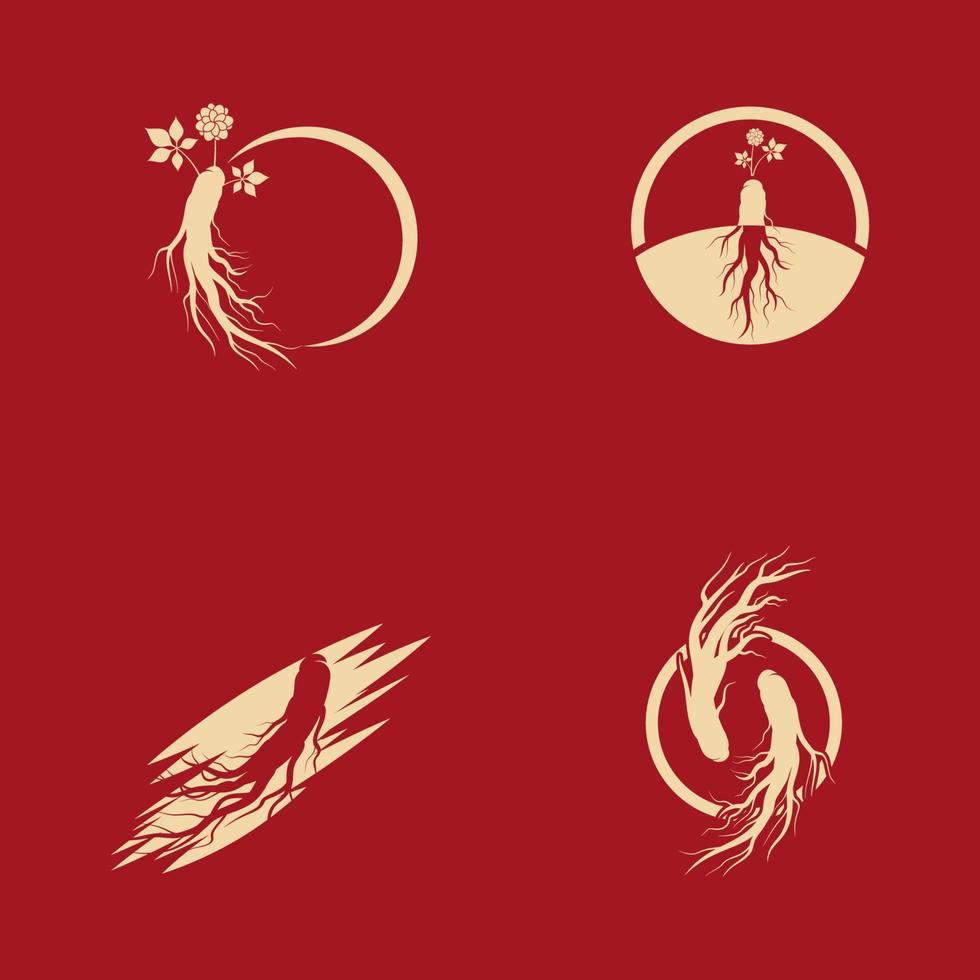 Ginseng vector icon illustration