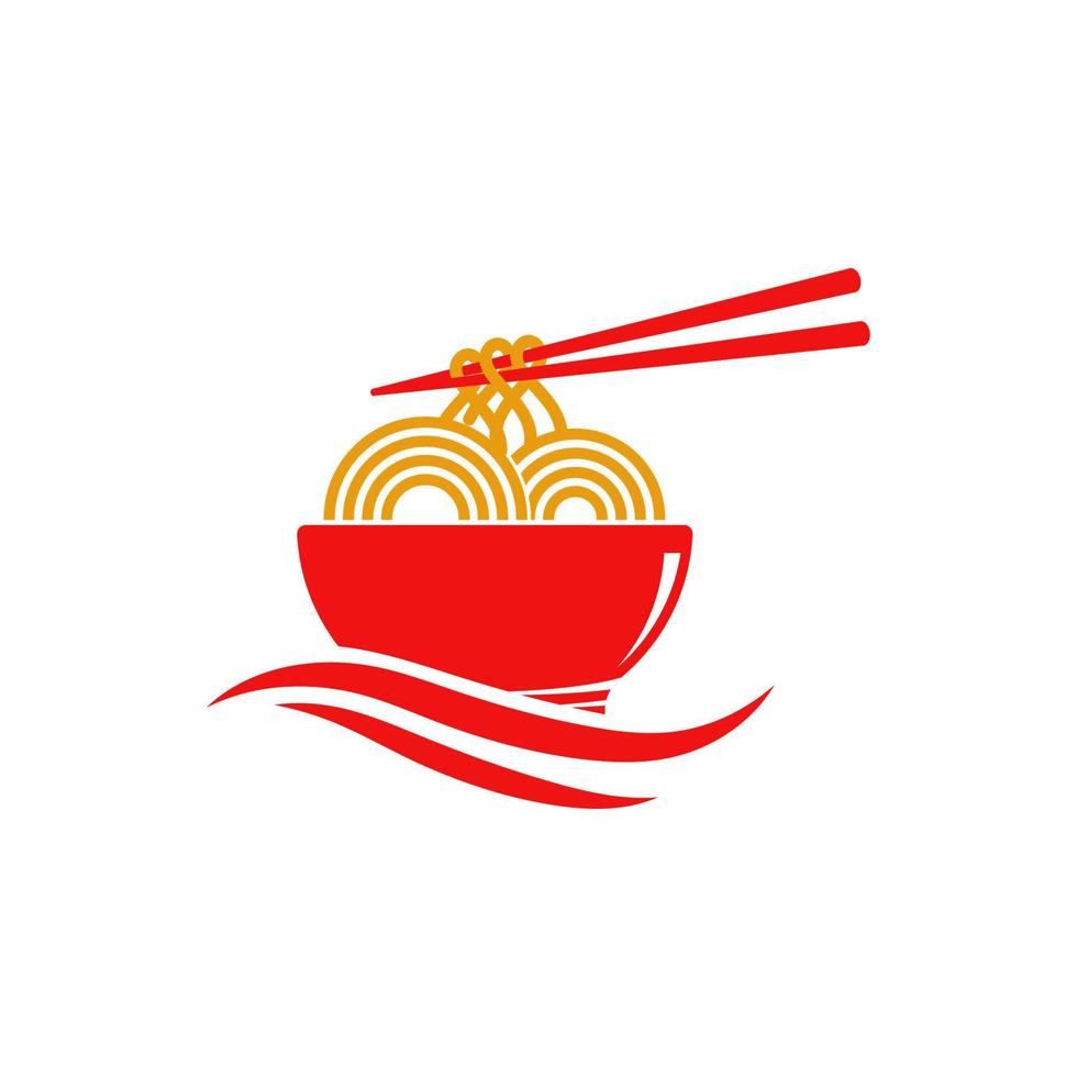 ilustración de símbolo de signo de comida de fideos vector