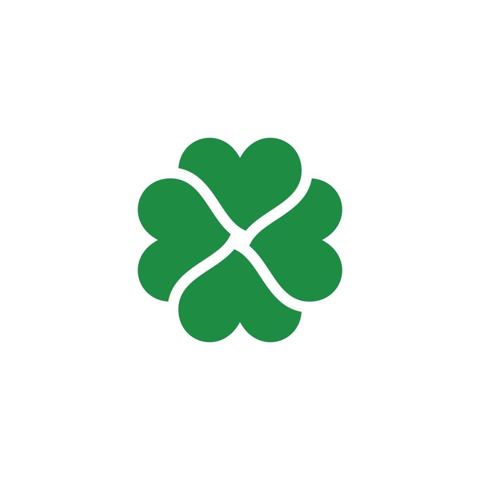 Green Clover Leaf  icon Template vector
