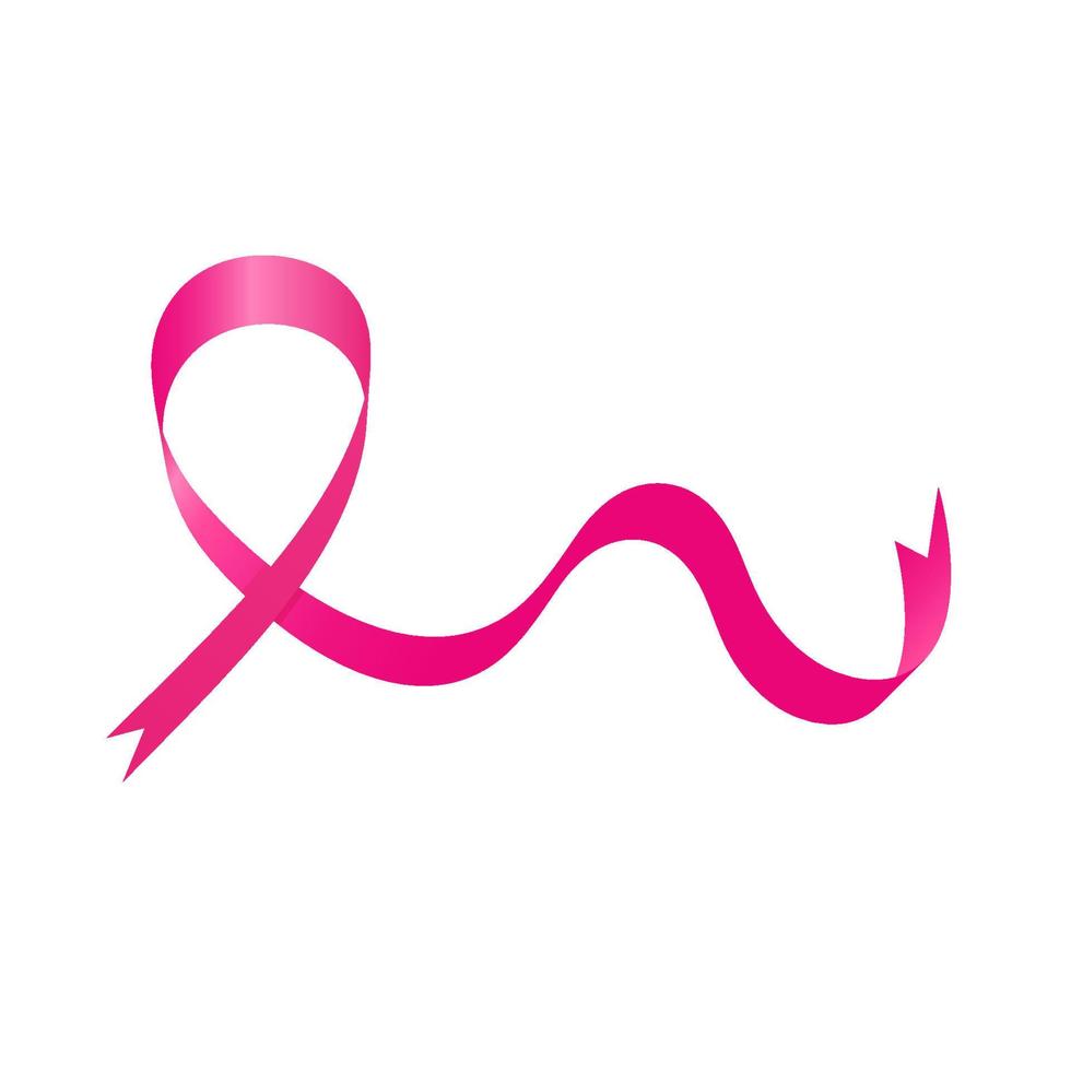cinta rosada cáncer de mama vector