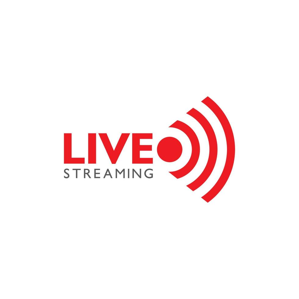 Live stream logo design. Vector illustration